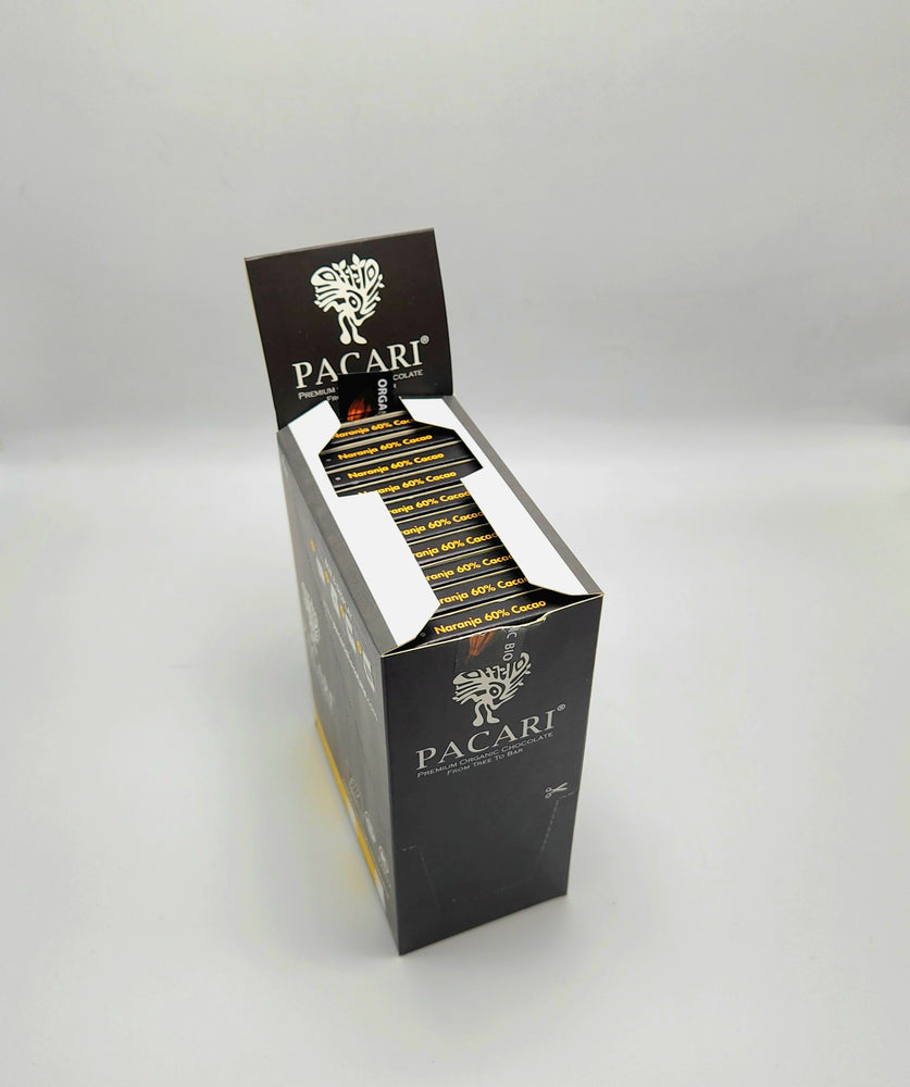 Carton of 10 Organic Chocolate Bars with Passion Fruit