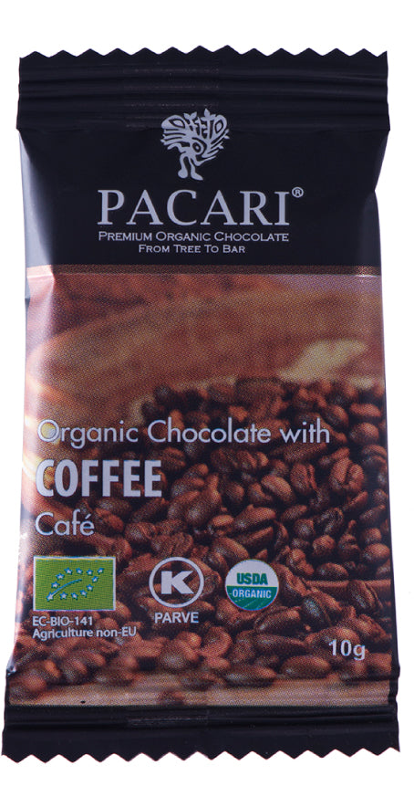 Mega pack 100 organic chocolate with coffee beans, fun size bars
