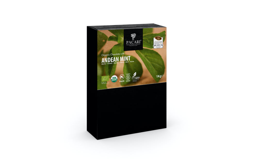 Organic Chocolate with Andean Mint - 60 - Cacao - Minibars - Pacari - 100 pieces