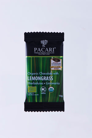 Organic Chocolate with Lemongrass mini bar, 10g 