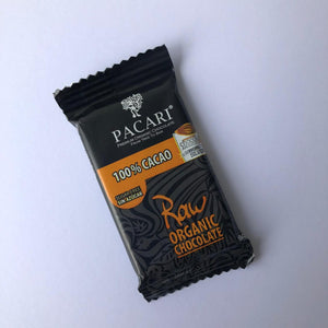 Mega pack 100 organic chocolate Raw (unroasted) 100% cacao, fun size bars
